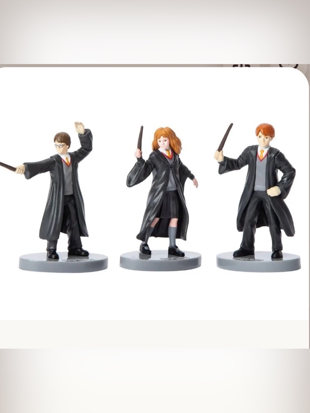 Harry Potter Just Play 3 Figure Set Harry Ron Hermione NWT Christmas Gift Toy